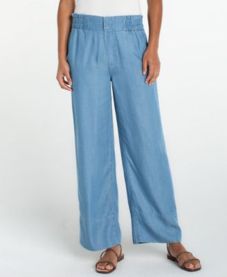 Women's Cinch Waist Wide-Leg Pants