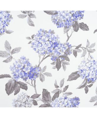 100% Polyester 200 GSM Hydrangea Printed Blackout Grommet Curtain Panel.