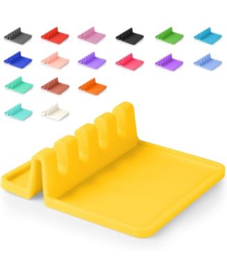 Silicone Kitchen Utensil Rest with Drip Pad for Multiple Utensils