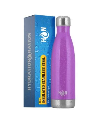 Double Wall Insulated Metal Water Bottle For Hot & Cold Drinks with Leak-proof Lid (25oz)