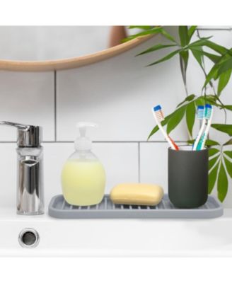 Silicone Sponge Holder for Kitchen Sink - Flexible Multipurpose Soap Tray