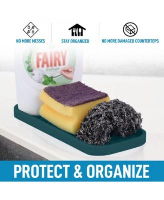 Silicone Sponge Holder for Kitchen Sink - Flexible Multipurpose Soap Tray