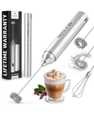 Froth N Go Rechargeable Milk Frother with Case for Lattes