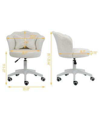 Velvet Office Chair, 360 Swivel Adjustable Height Task Chair