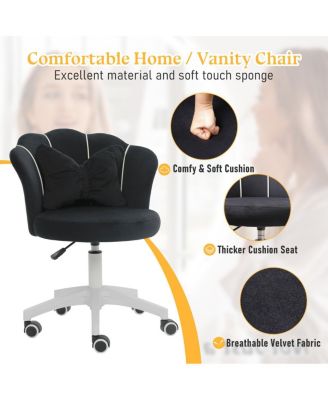 Velvet Office Chair, 360 Swivel Adjustable Height Task Chair