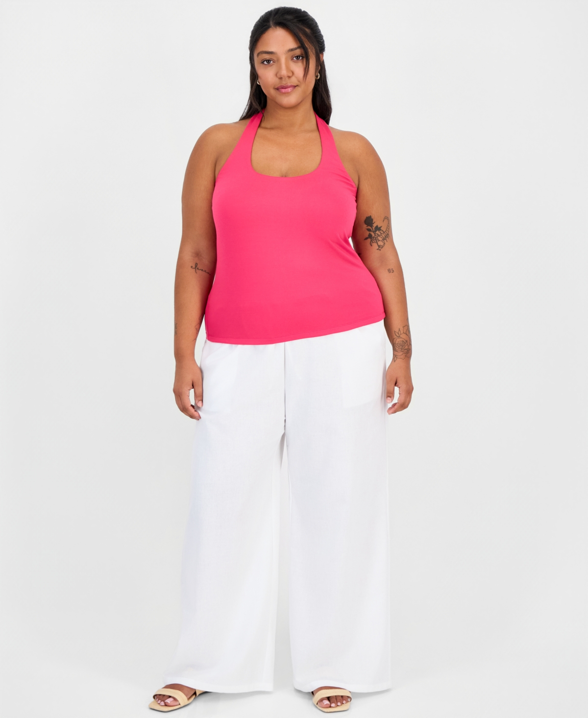 Full Circle Trends Plus Halter Neck Sleeveless Top