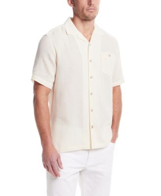 Men's Airtex Regular-Fit Textured Button-Down Camp Shirt