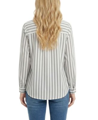 Women's Long-Sleeve Blouse with Chest Pocket