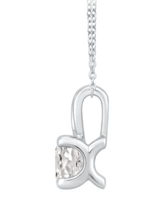 GIA Certified Diamond Solitaire Diamond 18" Pendant Necklace (1/2 ct. t.w.) in 14k White Gold