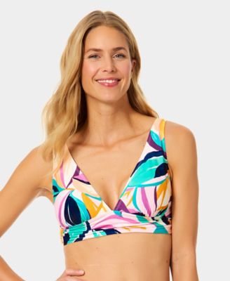 Women's Soft Shirred Band Swim Bikini Top
