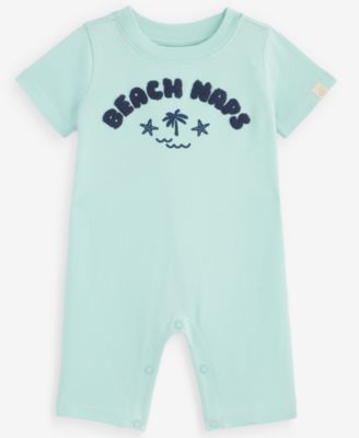 First Impressions Baby Boys 0M-24M Beach Naps Cotton Sunsuit Macys Exclusive - Mellow Mint 18$