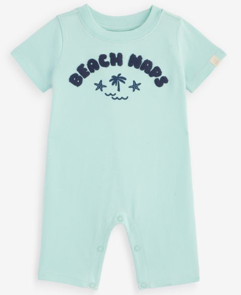 Комбинезон First Impressions Beach Naps Cotton Romper для мальчиков-малышей, цвет: Мятный