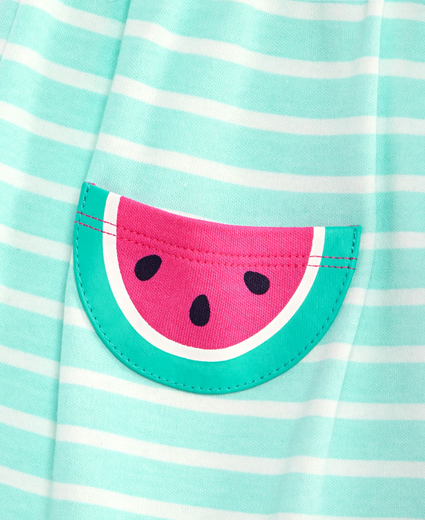 Платье First Impressions Striped Watermelon-Pocket Dress для девочек-малышей, цвет: Gentle Lagoon — фото 2