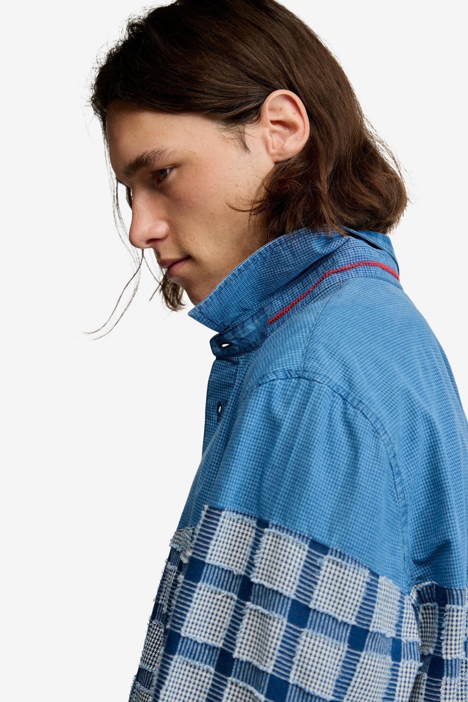 Men's Patch checks shirt