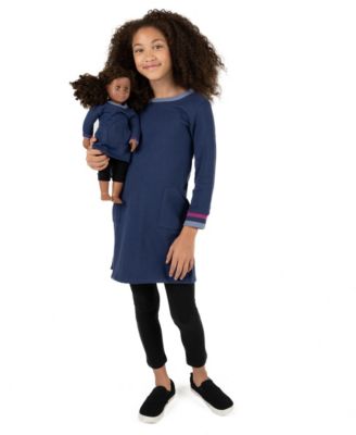 Toddler Girls Matching Doll Long Sleeve Tunic Sweatshirt Dress