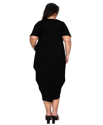 Plus Size Liz Flutter Sleeve Pocket Dress