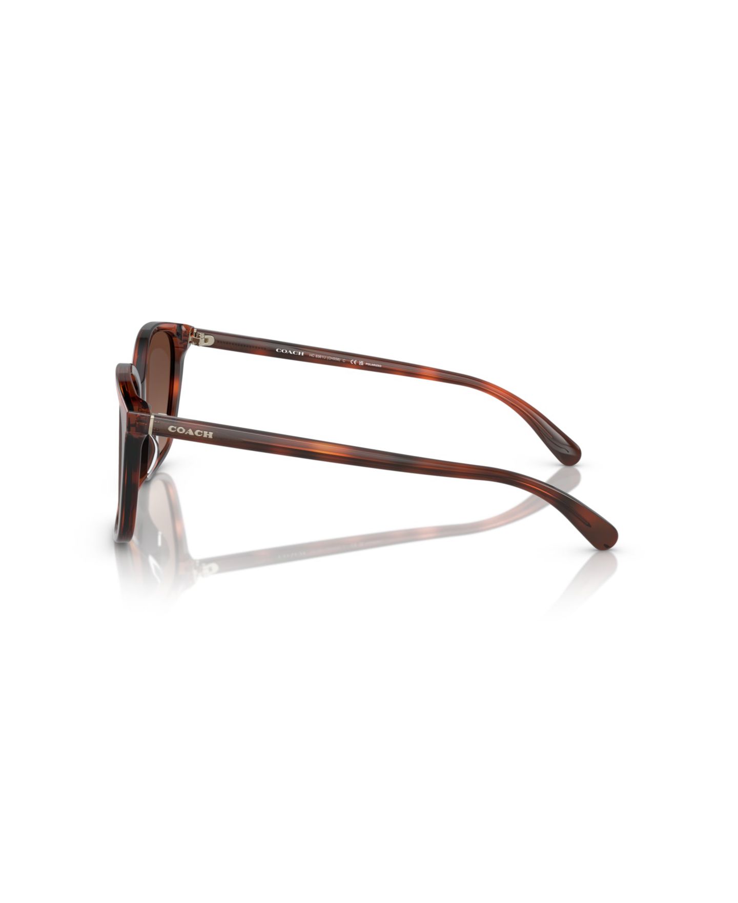 Женские солнцезащитные очки Coach Polarized Sunglasses, CH558 HC8361U, цвет: Карамельный черепаховый — фото 3