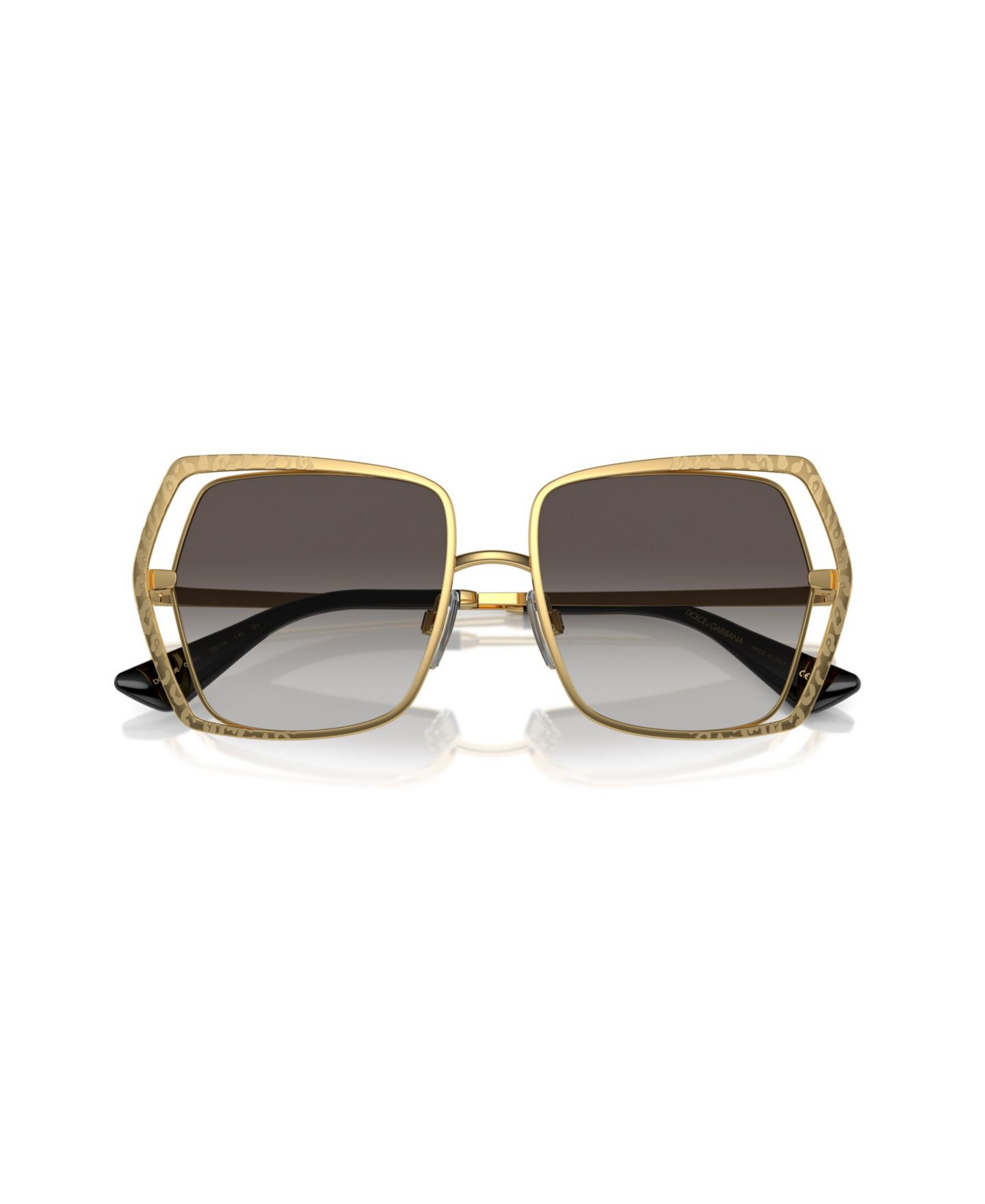 Женские солнцезащитные очки Dolce&Gabbana Butterfly Sunglasses, DG2306, цвет: Золотой — фото 5