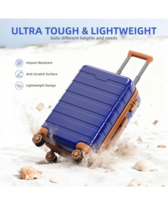 3 Piece Hardshell Luggage Set with Spinner Wheels TSA Lock and Aluminum Telescopic Handle