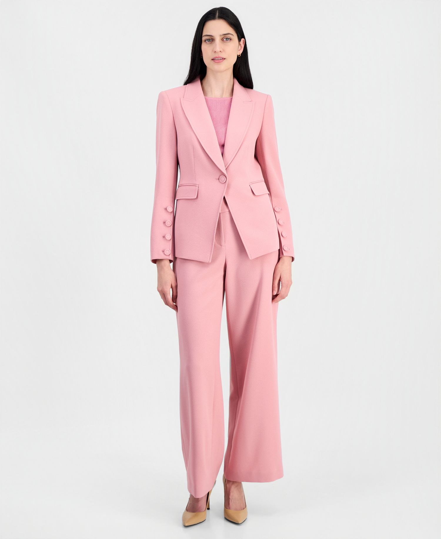 Women's One-Button Peak-Lapel Blazer