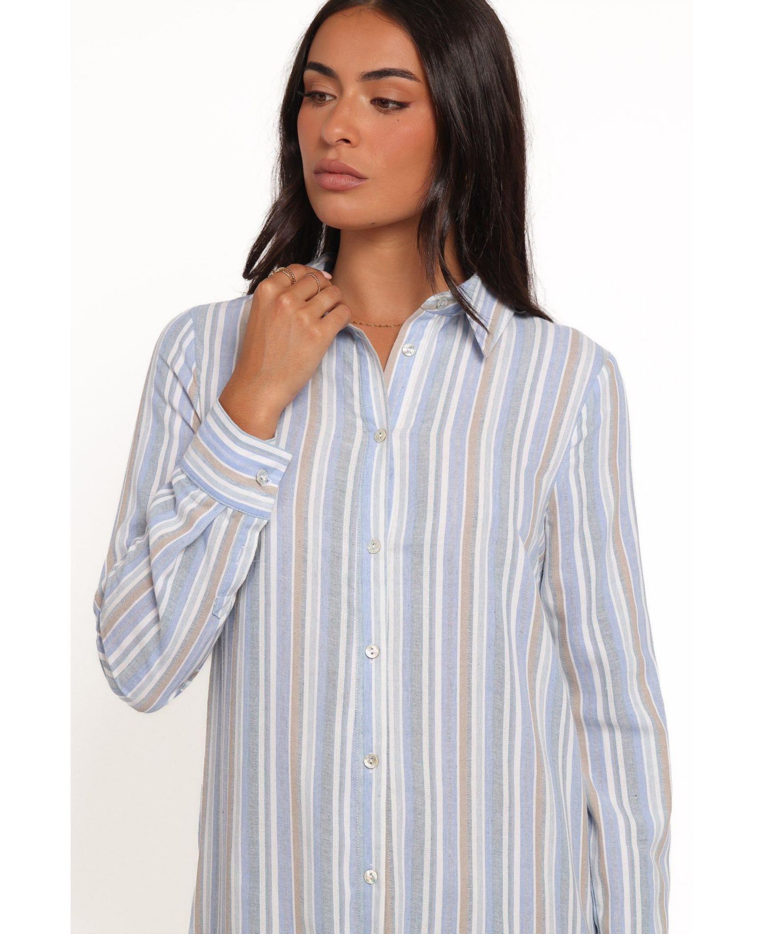 Women's Caprice Long Sleeve Button Down Maxi Dress