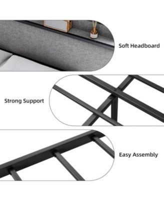 King Upholstered Bed with USB & 2 Drawers