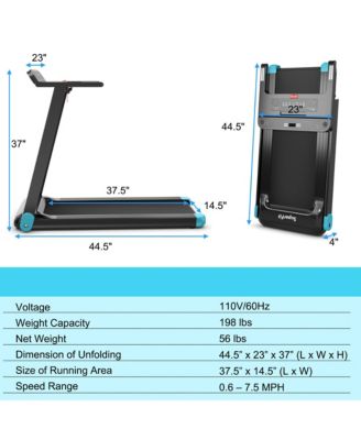Electric Folding Treadmill Portable Cardio Running Machine w/ APP Contro