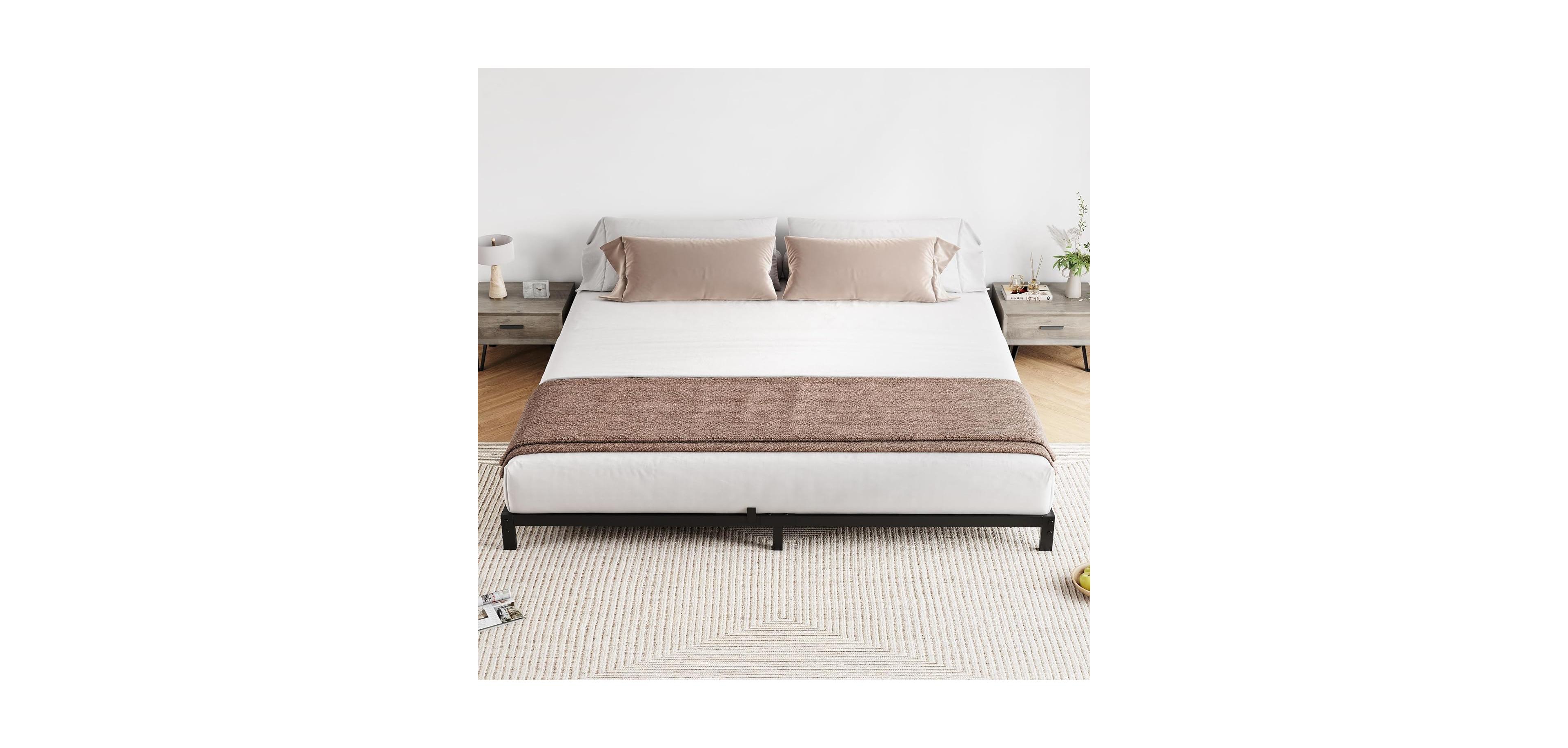 gaomon 6 Inch Bed Frame Heavy Duty Under Bed Storage Easy Assembly Platform Bed