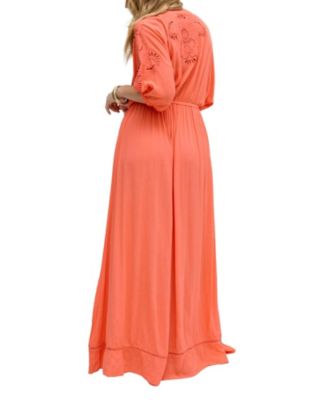 Women's Somerton Kaftan Style Embroidered Maxi Dress