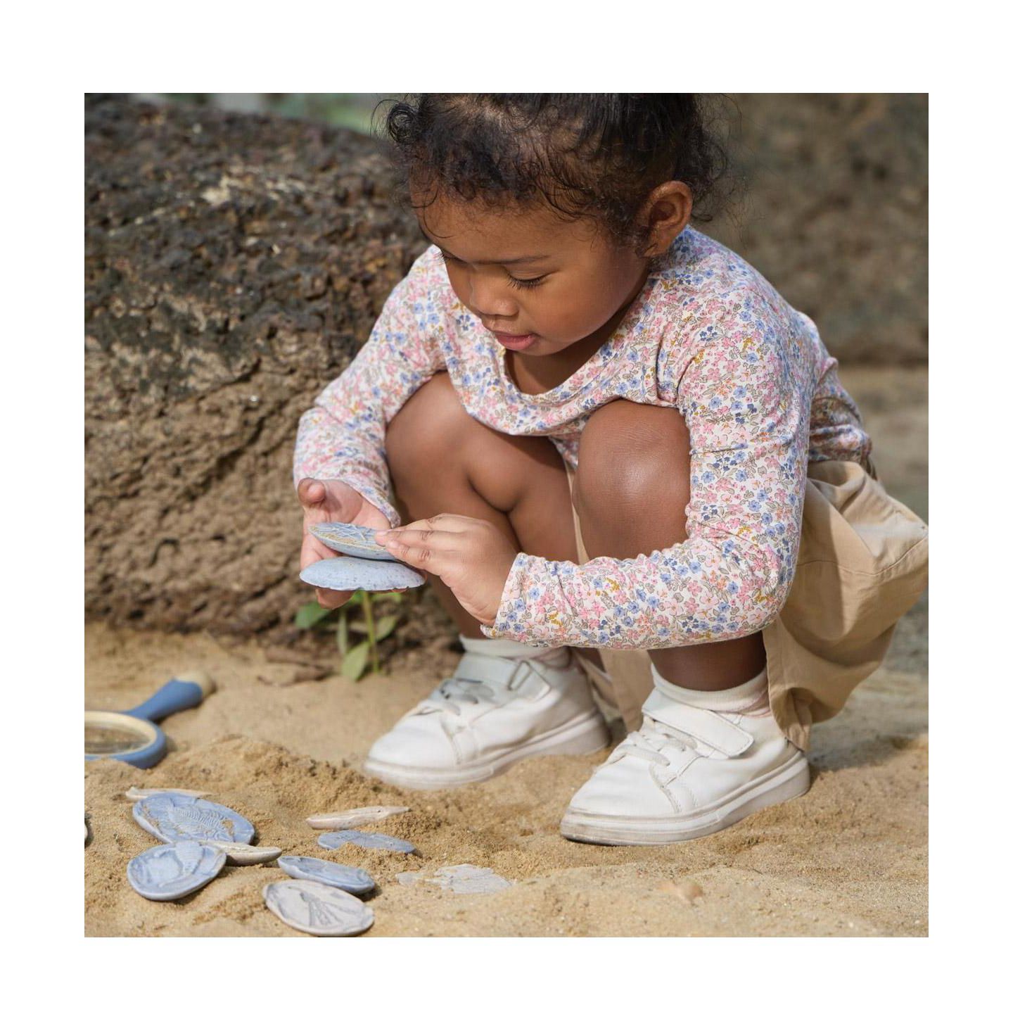 Детские игрушки Kaplan Early Learning Magnetic Matching Aquatic Life Fossil Stones 8-Piece Set, Ages 2+, цвет: Серый — фото 3
