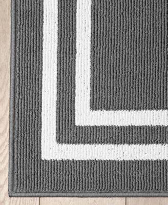 Double Border Runner Rug, 26" x 45"