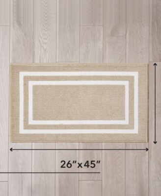 Double Border Runner Rug, 26" x 45"