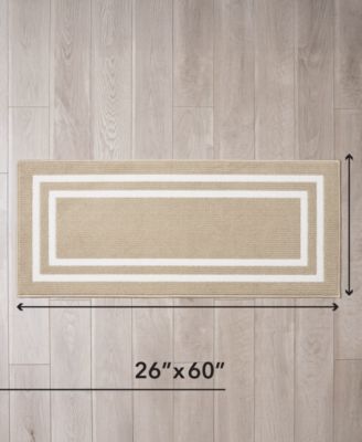Double Border Runner Rug, 22" x 5''