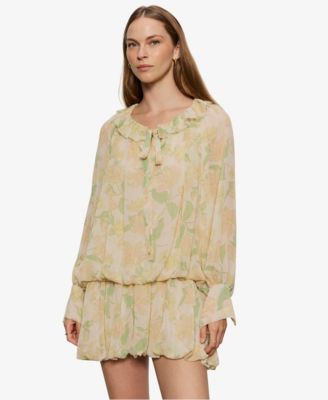 Women's Bubble Hem Tired Mini Dress