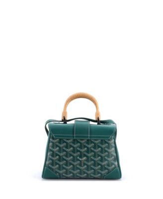 Mini Saigon Top Handle Bag Coated Canvas with Leather