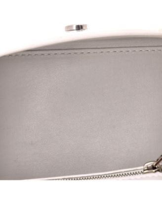 Small Hourglass Top Handle Bag Embossed Leather