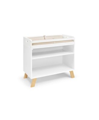 Modern Multi Purpose Changing Table Finish Removable Tray Convertible Bookshelf