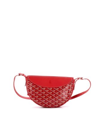 Hirondelle Shoulder Bag Coated Canvas and Leather