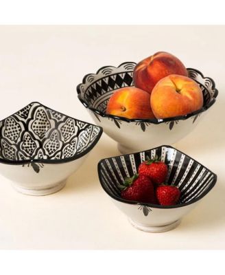 Ceramic Safi Set of 3 Nesting Bowls