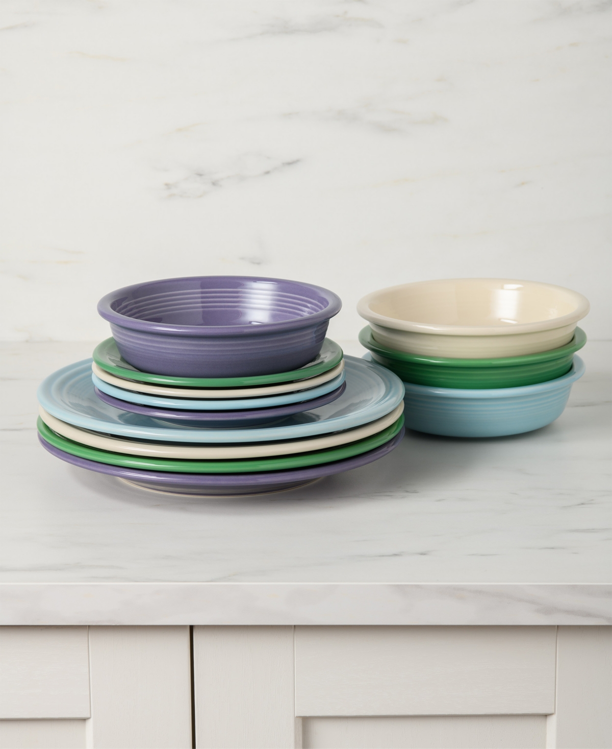 Fiesta Lavender Fields Classic Rim 12-Pc. Starter Dinnerware Set, Service For 4