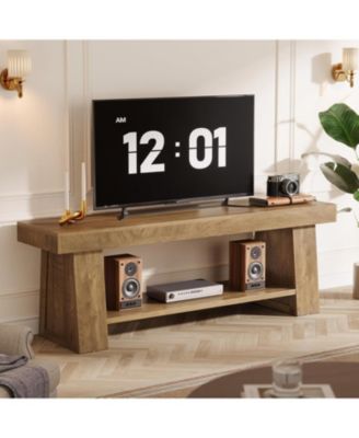 63" TV Stand for TVs up to 75 Inch, Rustic Extra Long Entertainment Center