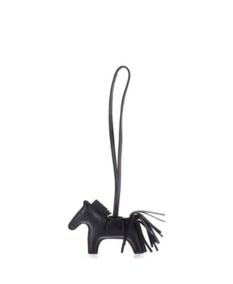 Pre-Owned HERMES PM So Black GriGri Rodeo Bag Charm Leather