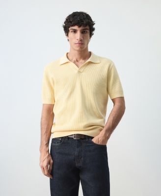 Men's Cotton Knitted Structure Polo Shirt