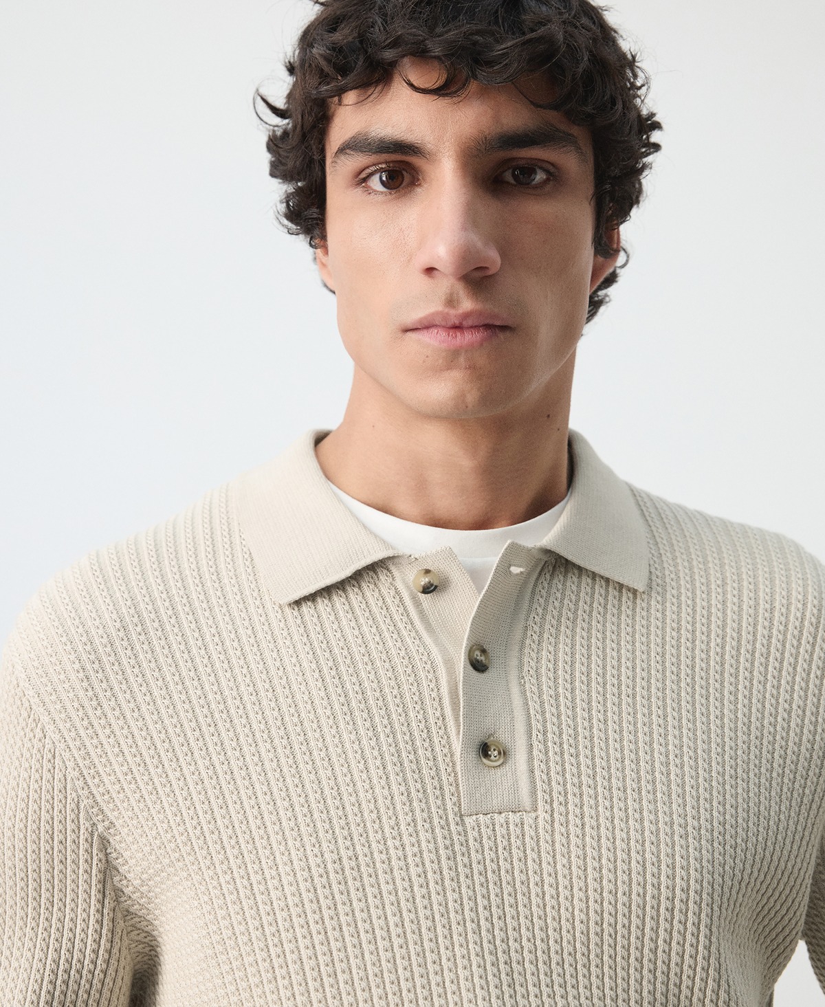 Mango Men's Cotton-Blend Braided Knitted Sweater