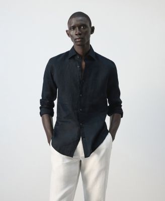 Men's Linen Slim-Fit Shirt