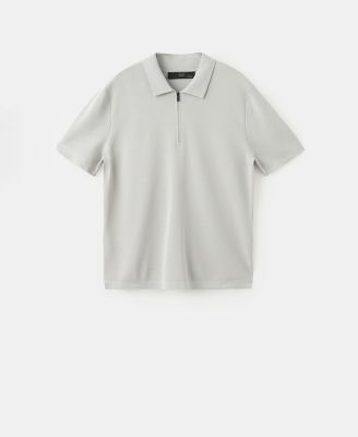 Men's Comfort Stretch Zip Polo Shirt