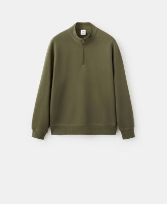 Men's Cotton Zip-Neck Sweatshirt