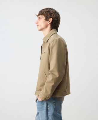 Men's Corduroy Collar Denim Jacket