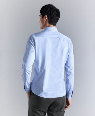 Men's Slim Fit Non-Iron Striped Shirt