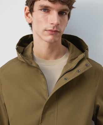 Men's Pockets Water-Repellent Parka